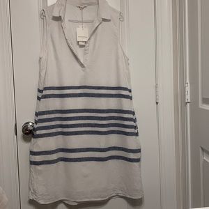 Linen cotton shirt dress